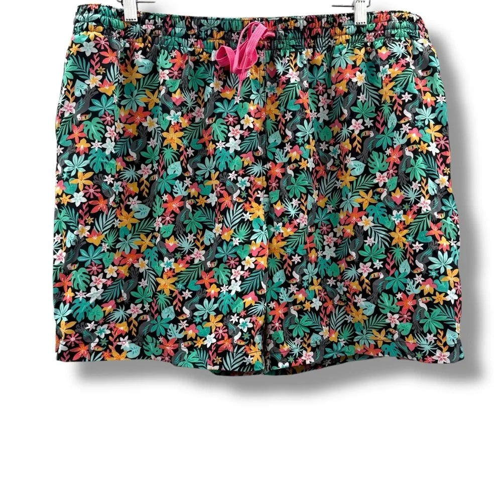 Chubbies The Bloomerangs Lined‎ Classic Swim Trunks in Black Floral Sz XXXL